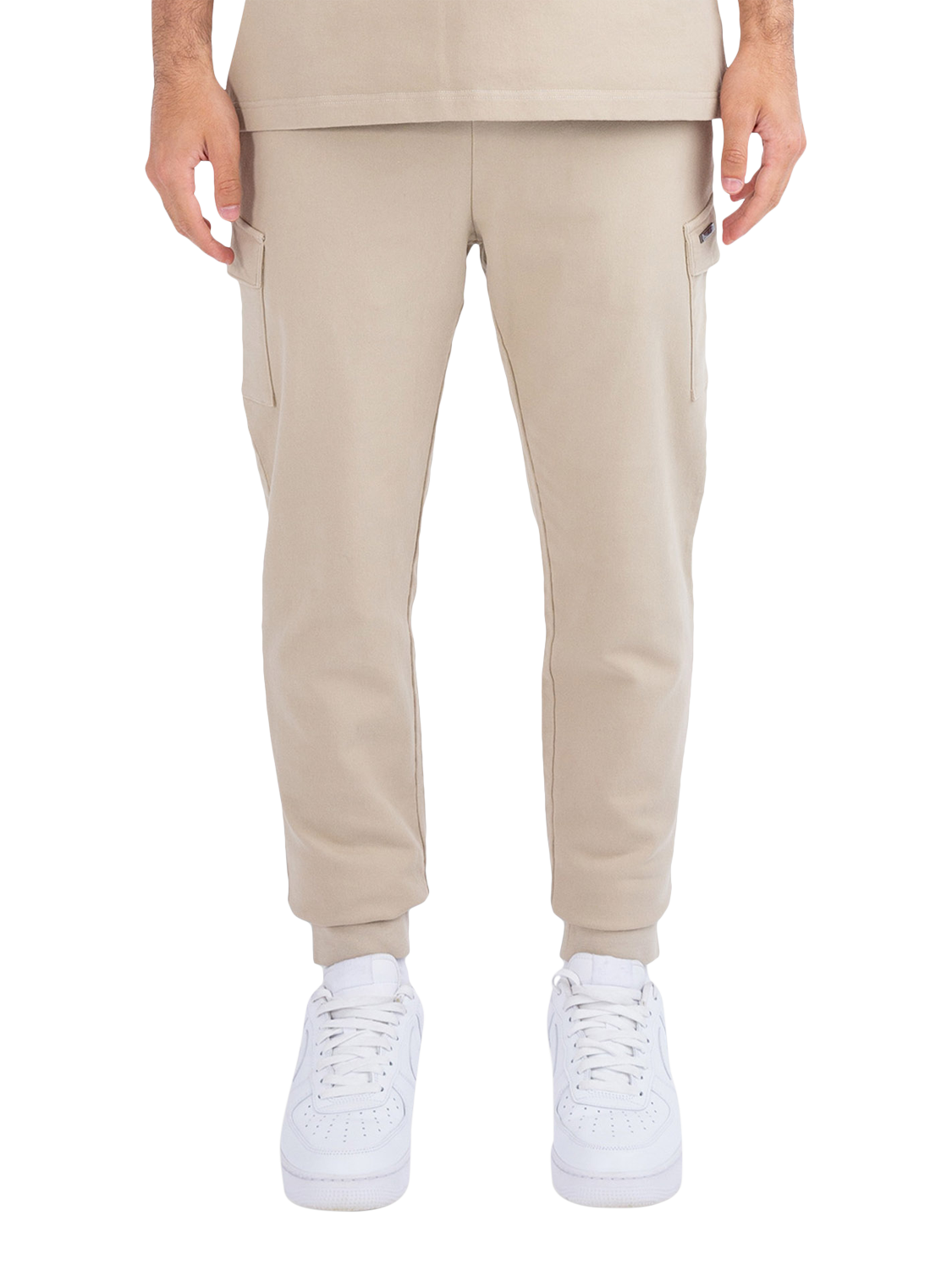 Product image 1 of 8, which shows LUKE 1977 Jondal Uncuffed Joggers, Stone, S