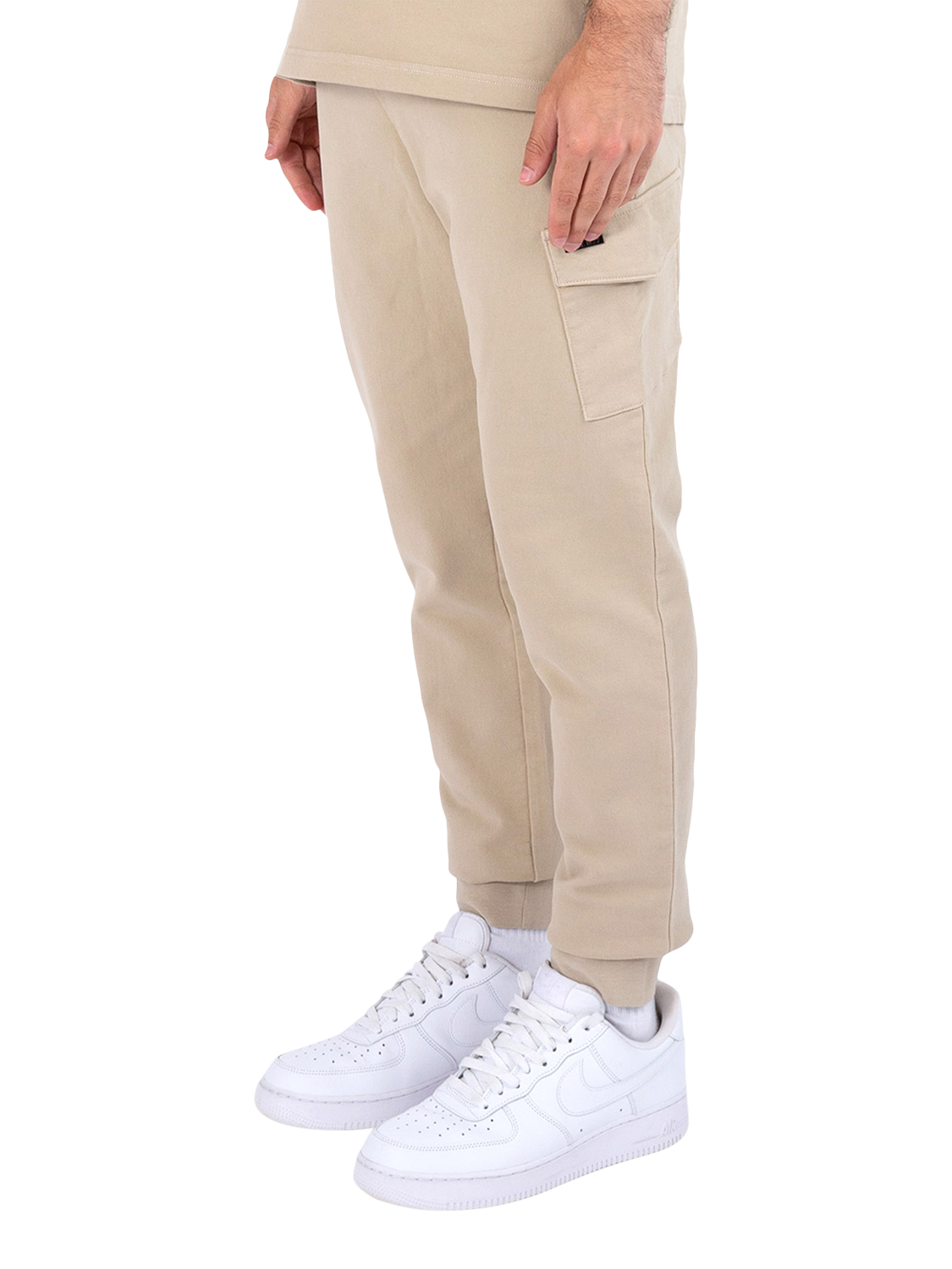 Product image 3 of 8, which shows LUKE 1977 Jondal Uncuffed Joggers, Stone, S