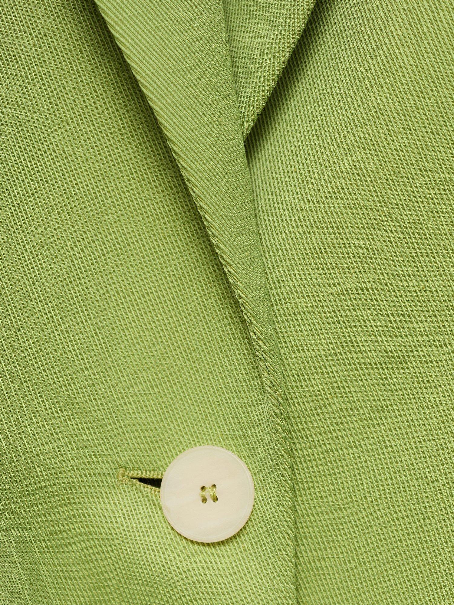 Product image 5 of 8, which shows Mango Apple Single Button Blazer, Bright Green, L