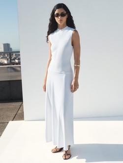 Mango Bima Split Detail Maxi Dress, White, White