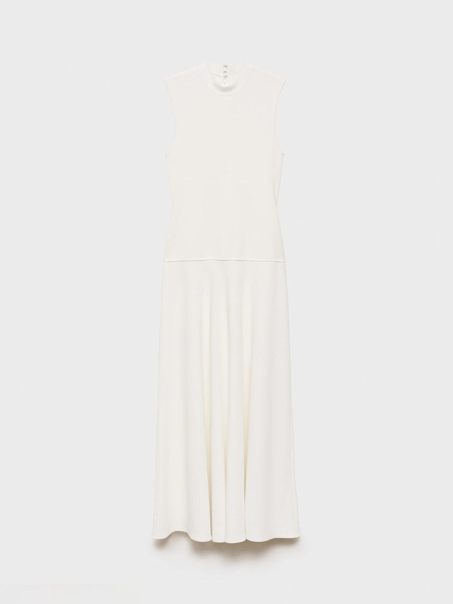 Product image 3 of 5, which shows Mango Bima Split Detail Maxi Dress, White, 10