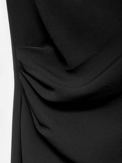 Mango Edgar Ruched Midi Dress, Black - view 2, Black