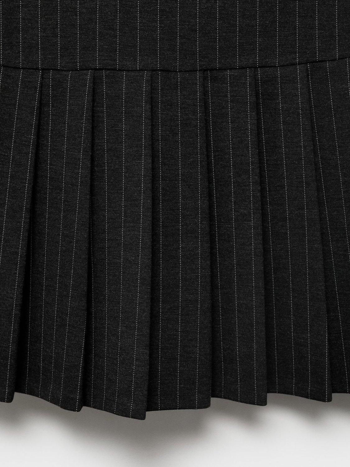 Product image 5 of 6, which shows Mango Jolie Pleated Mini Dress, Grey, 12