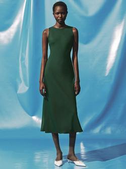 Mango Open Back Midi Dress, Green