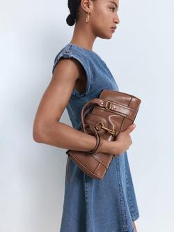 Mango Ziga Denim Mini Dress, Mid Blue - view 2, Mid Blue