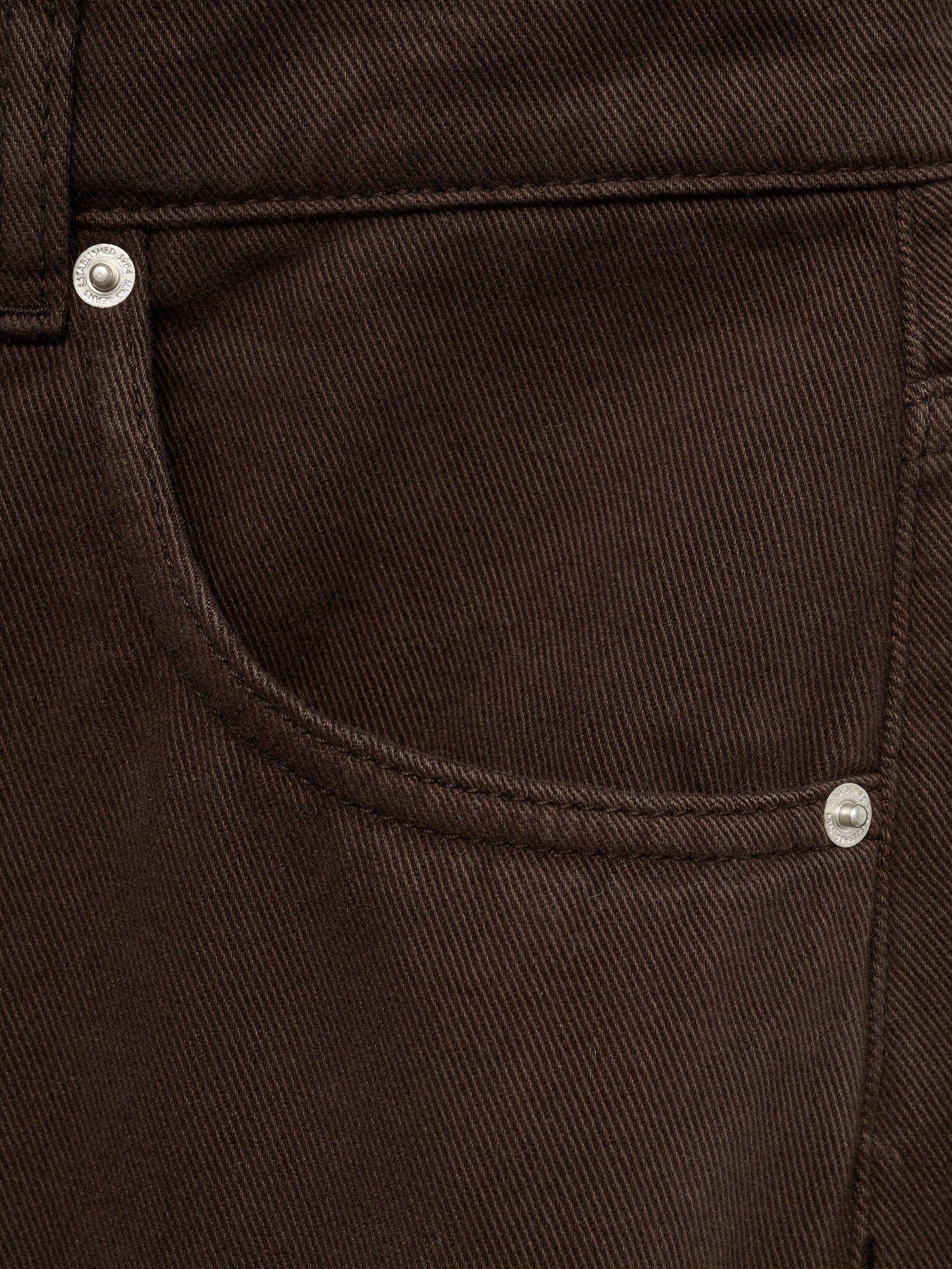 Product image 5 of 8, which shows Mango Charlot Mid Rise Balloon Jeans, Dark Brown, 6