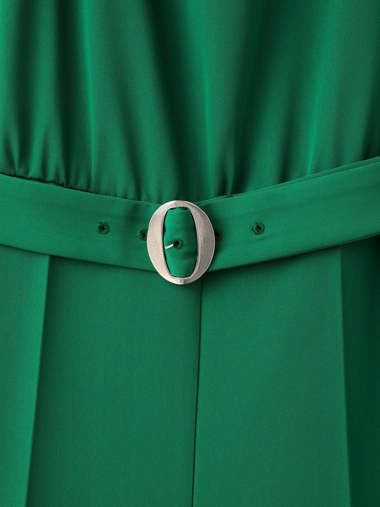 Product image 6 of 6, which shows Mango Jiah Belted Asymmetric Jumpsuit, Bright Green, XS