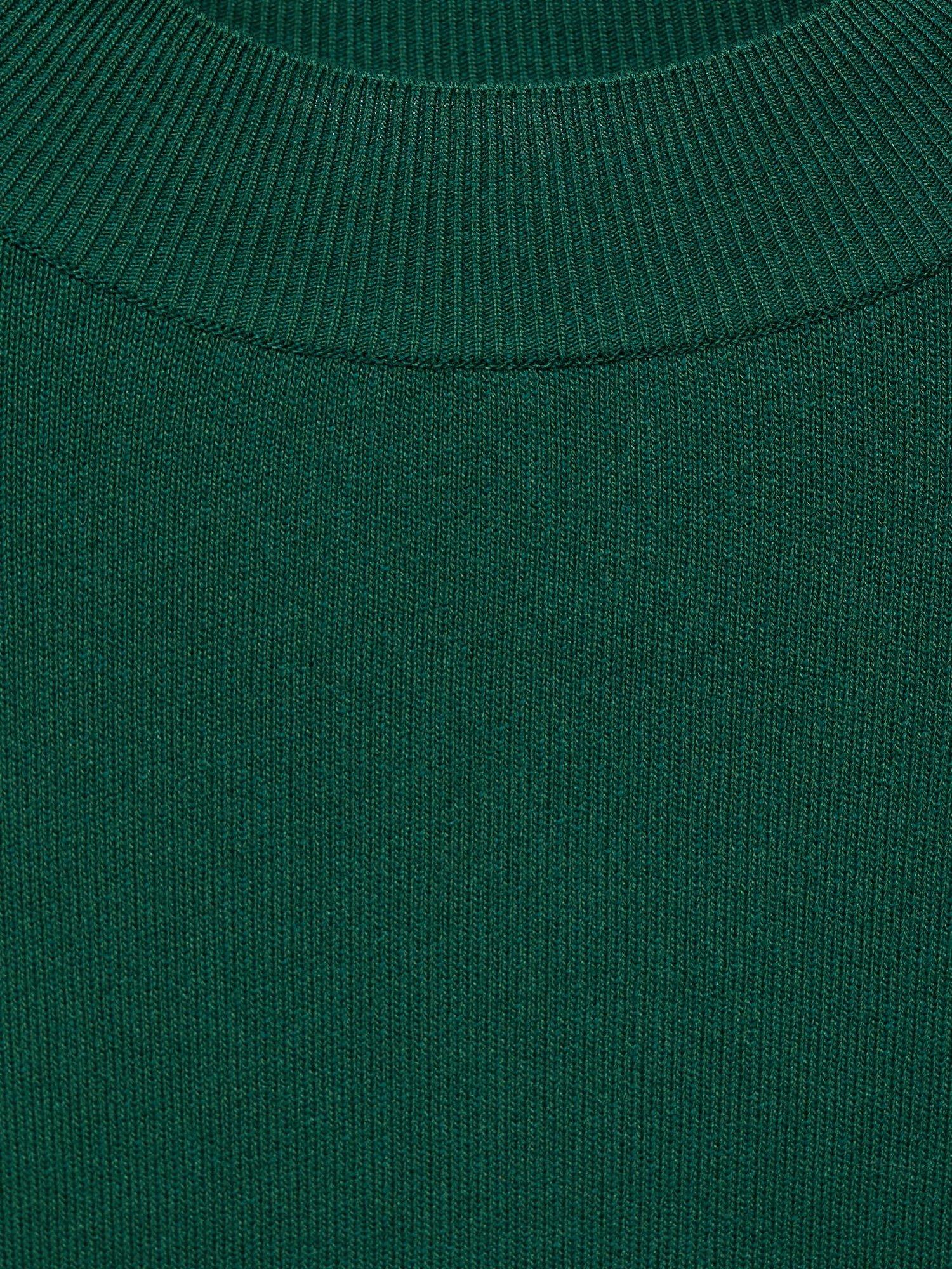 Product image 8 of 8, which shows Mango Dumin Short Sleeve Knit Top, Dark Green, M