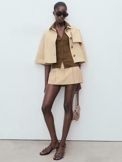 Mango Mocha Ribbed Short Sleeve Jumper - view 2, Dark Brown