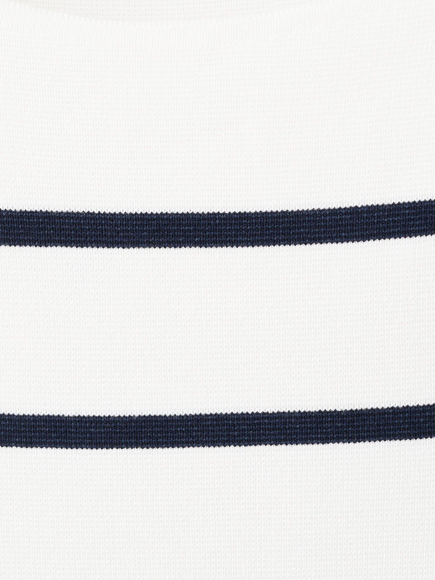 Product image 5 of 7, which shows Mango Soho Boat Neck Stripe Jumper, Light Beige, XS