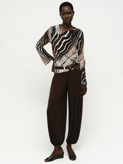 Mango Alegra Zebra Print Top, Black/Multi - view 2, Black/Multi