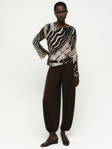 Mango Alegra Zebra Print Top, Black/Multi - view 2, Black/Multi