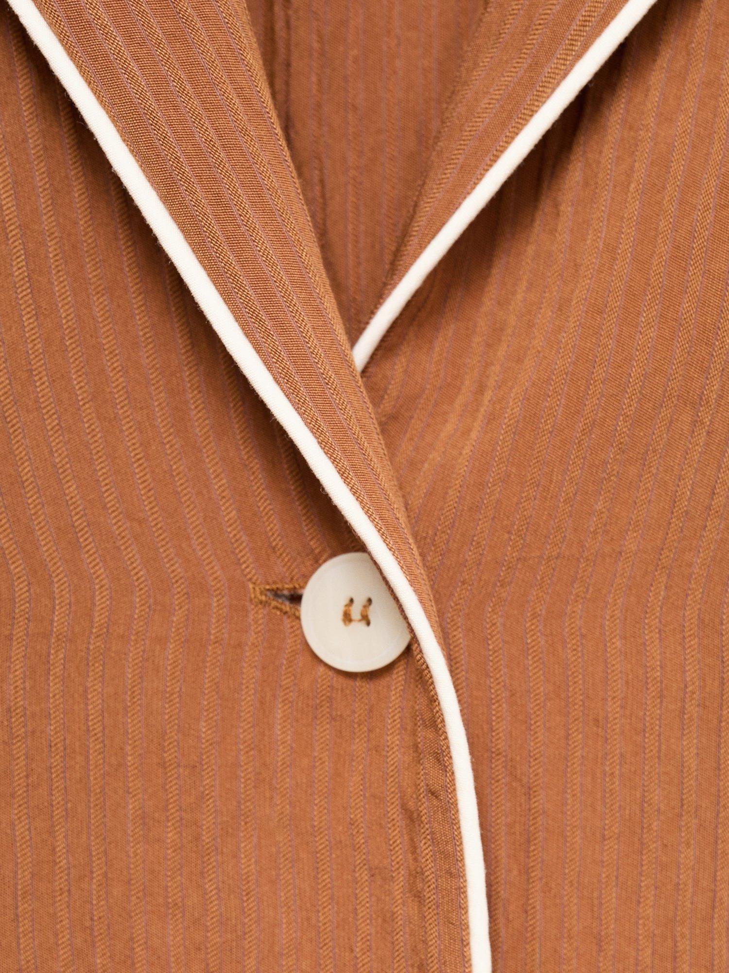 Product image 5 of 7, which shows Mango Coconut Long Sleeve V Neck T-Shirt, Brown, 10