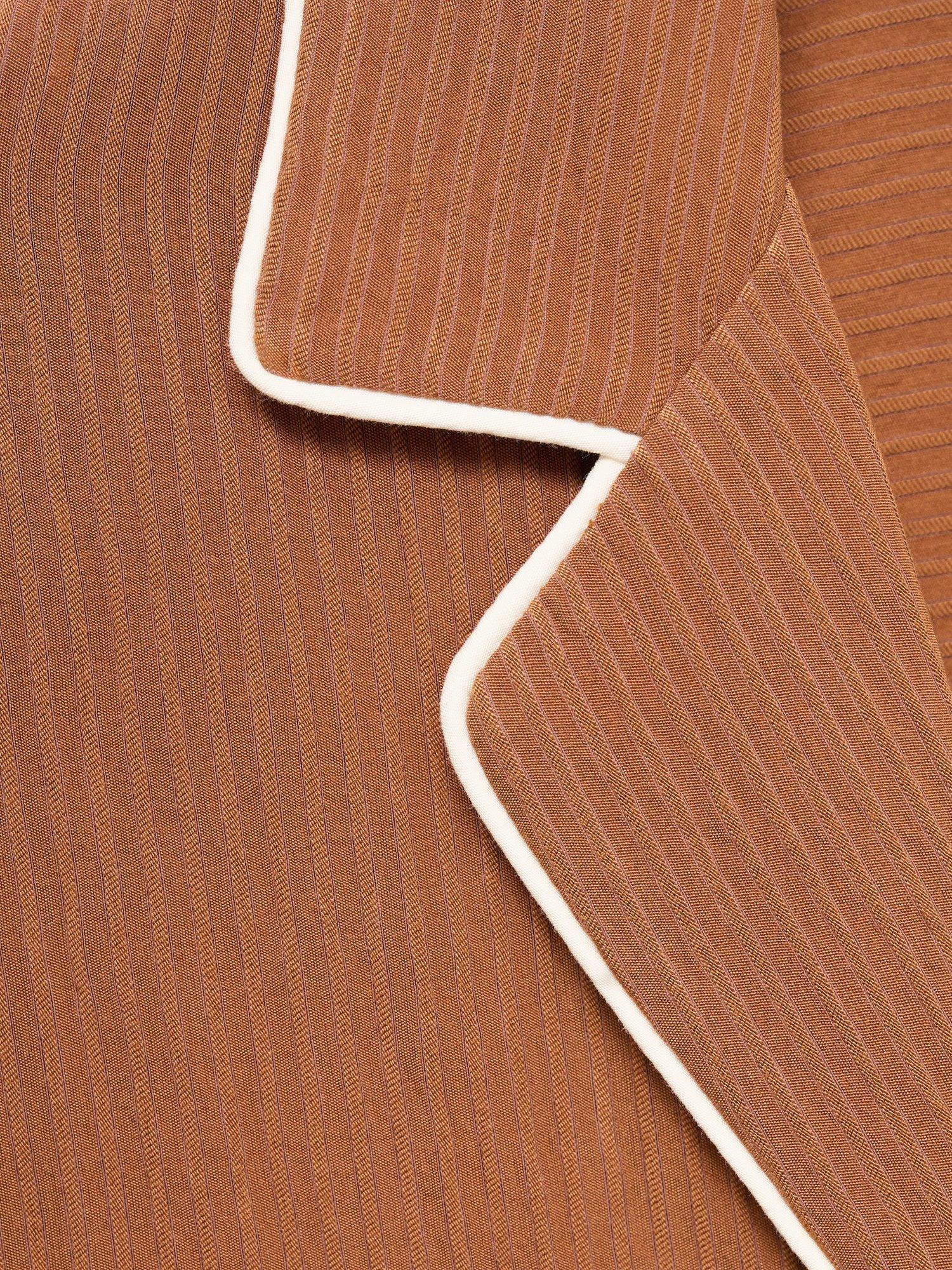 Product image 7 of 7, which shows Mango Coconut Long Sleeve V Neck T-Shirt, Brown, 10