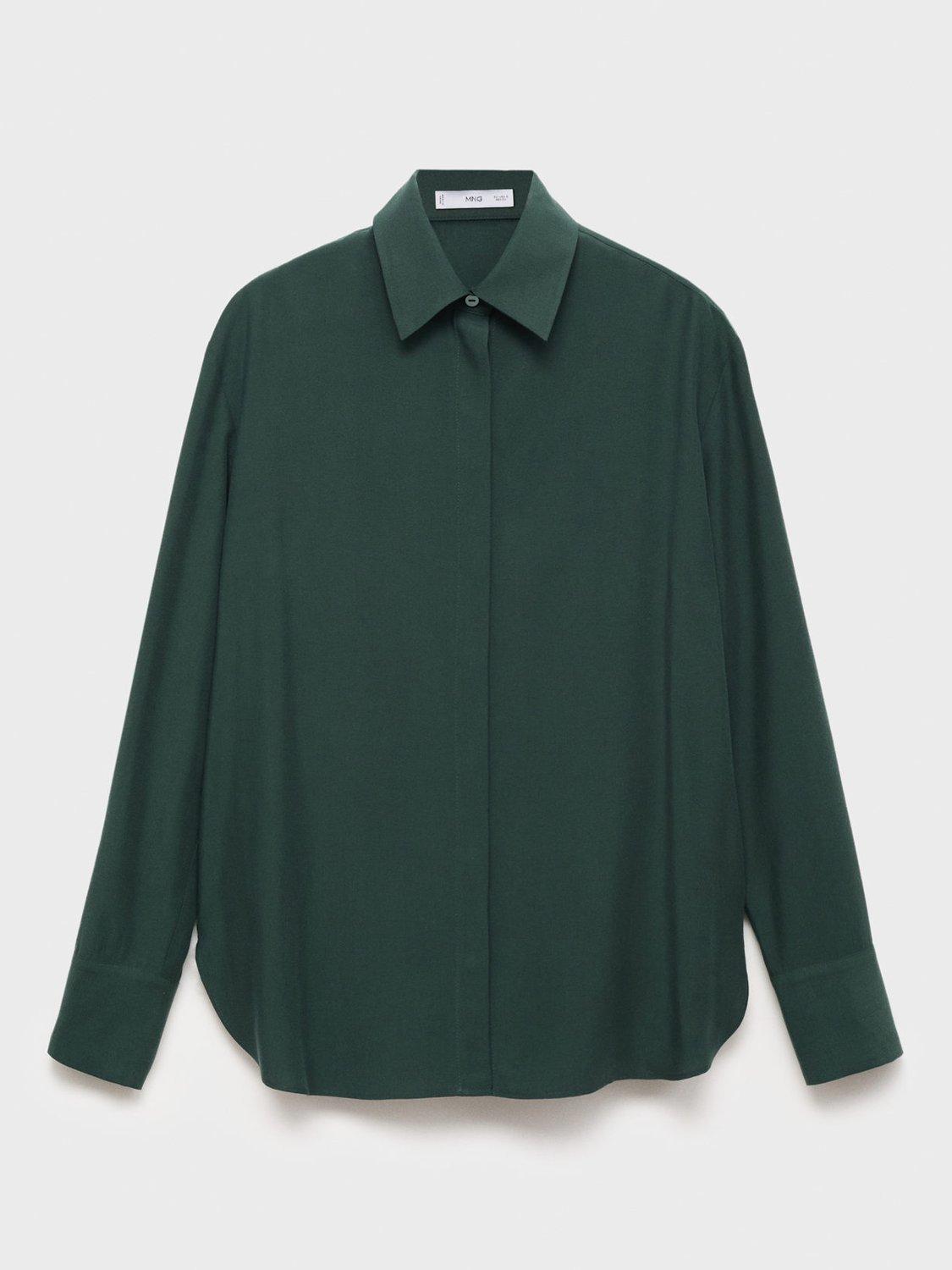 Mango Lima Long Sleeve Shirt, Bright Green