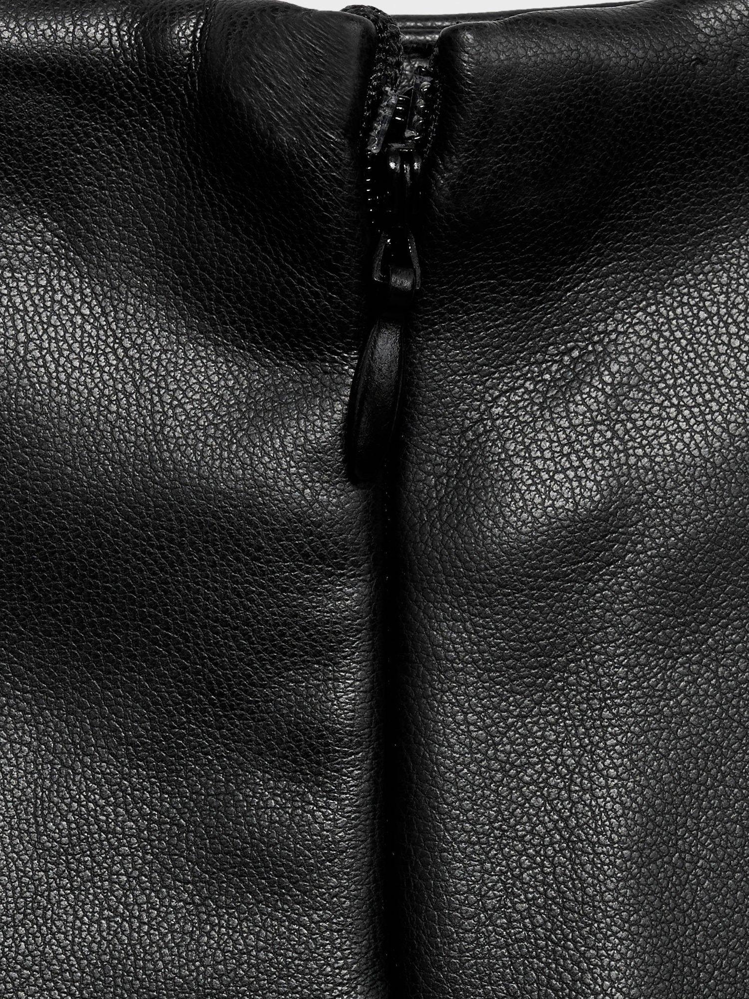 Product image 7 of 7, which shows Mango Candy Faux Leather Mini Skirt, Black, 10