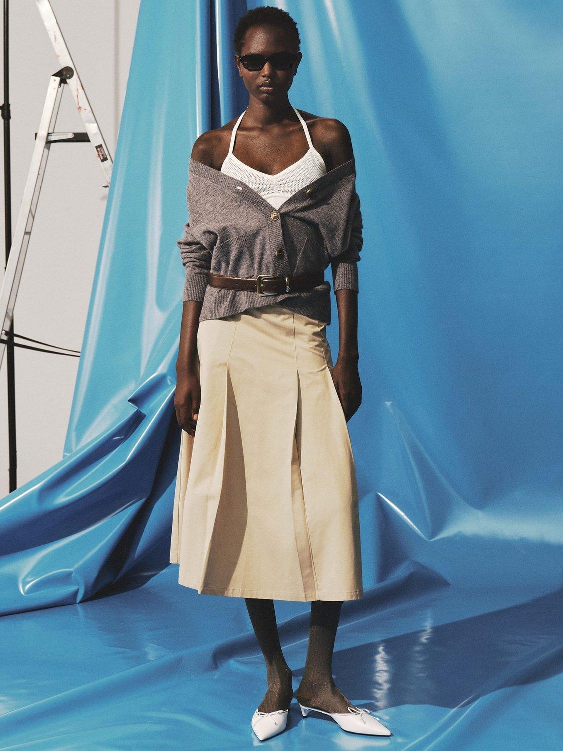 Product image 7 of 8, which shows Mango Copas Halterneck Vest Top, Natural White, L