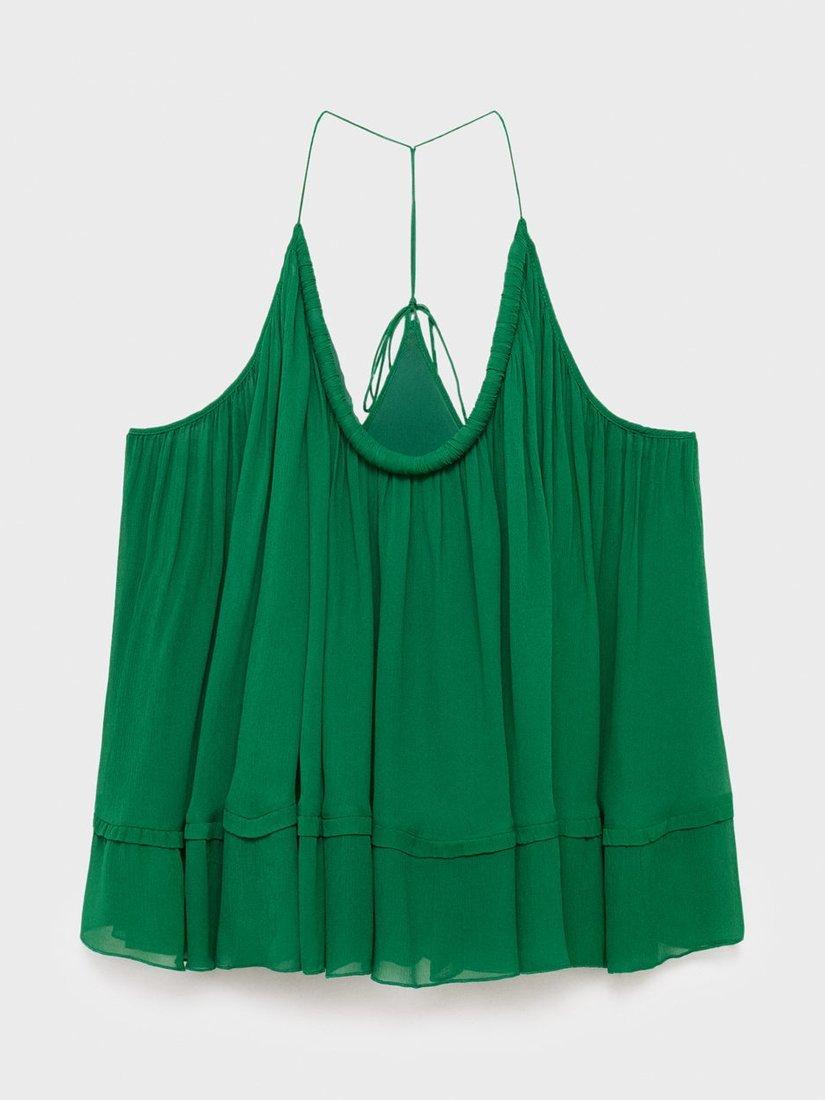 Product image 3 of 8, which shows Mango Ocean Loose Strappy Top, Bright Green, L