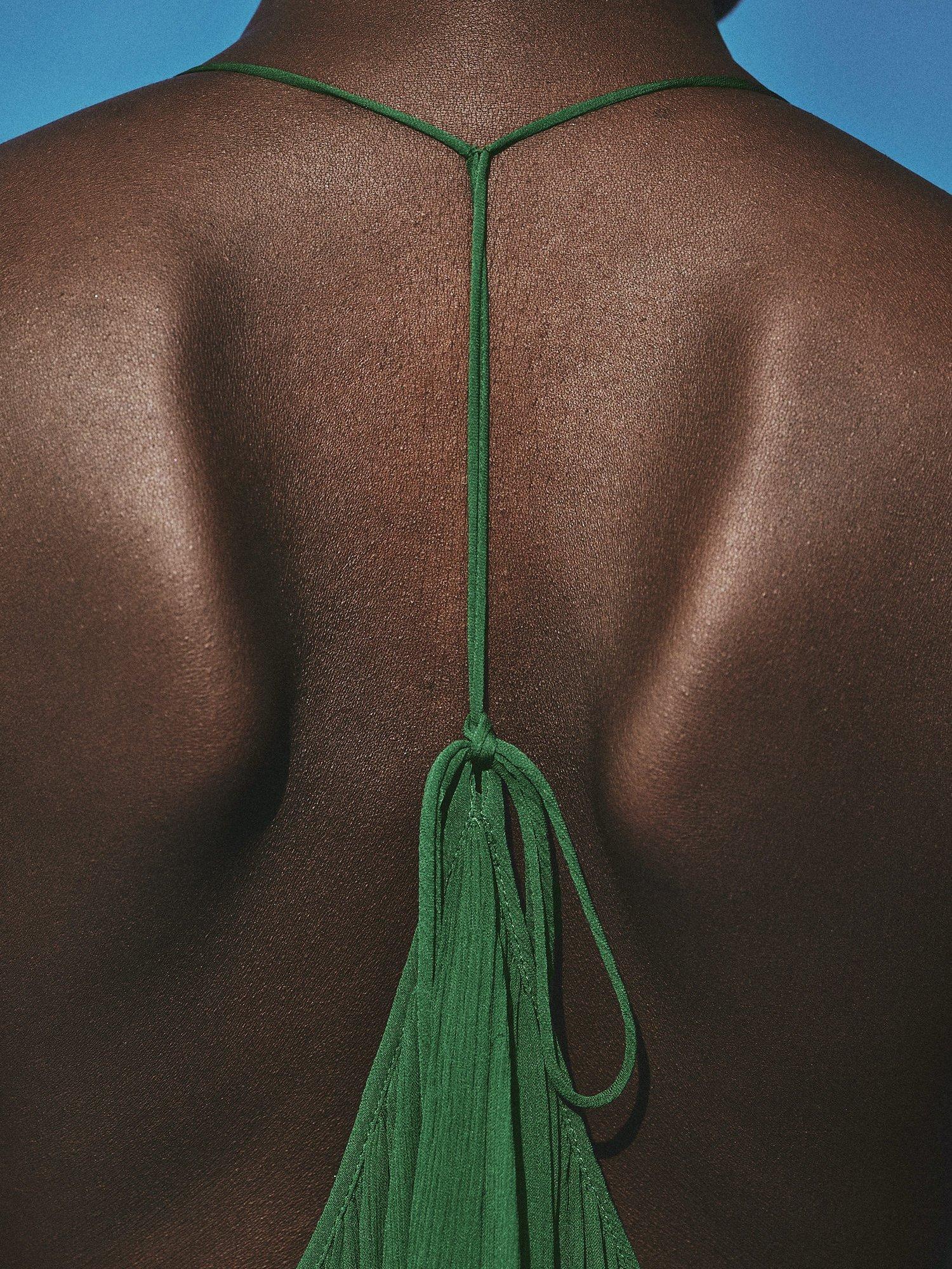 Product image 7 of 8, which shows Mango Ocean Loose Strappy Top, Bright Green, L
