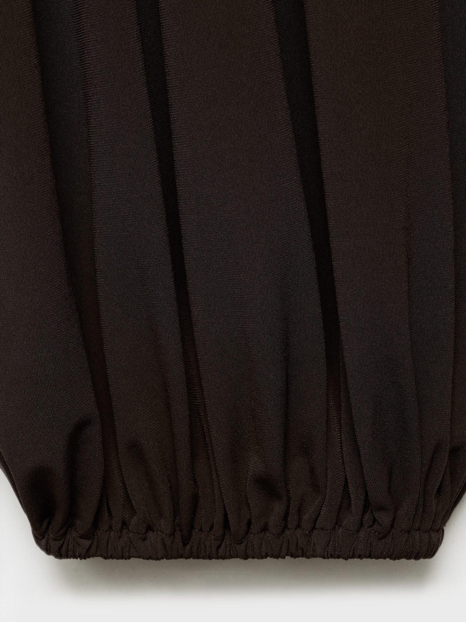Product image 5 of 6, which shows Mango Dina Balloon Style Elastic Waist Trousers, Brown, S