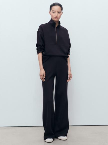 Mango Picol Tailored Trousers, Navy - view 2, Navy