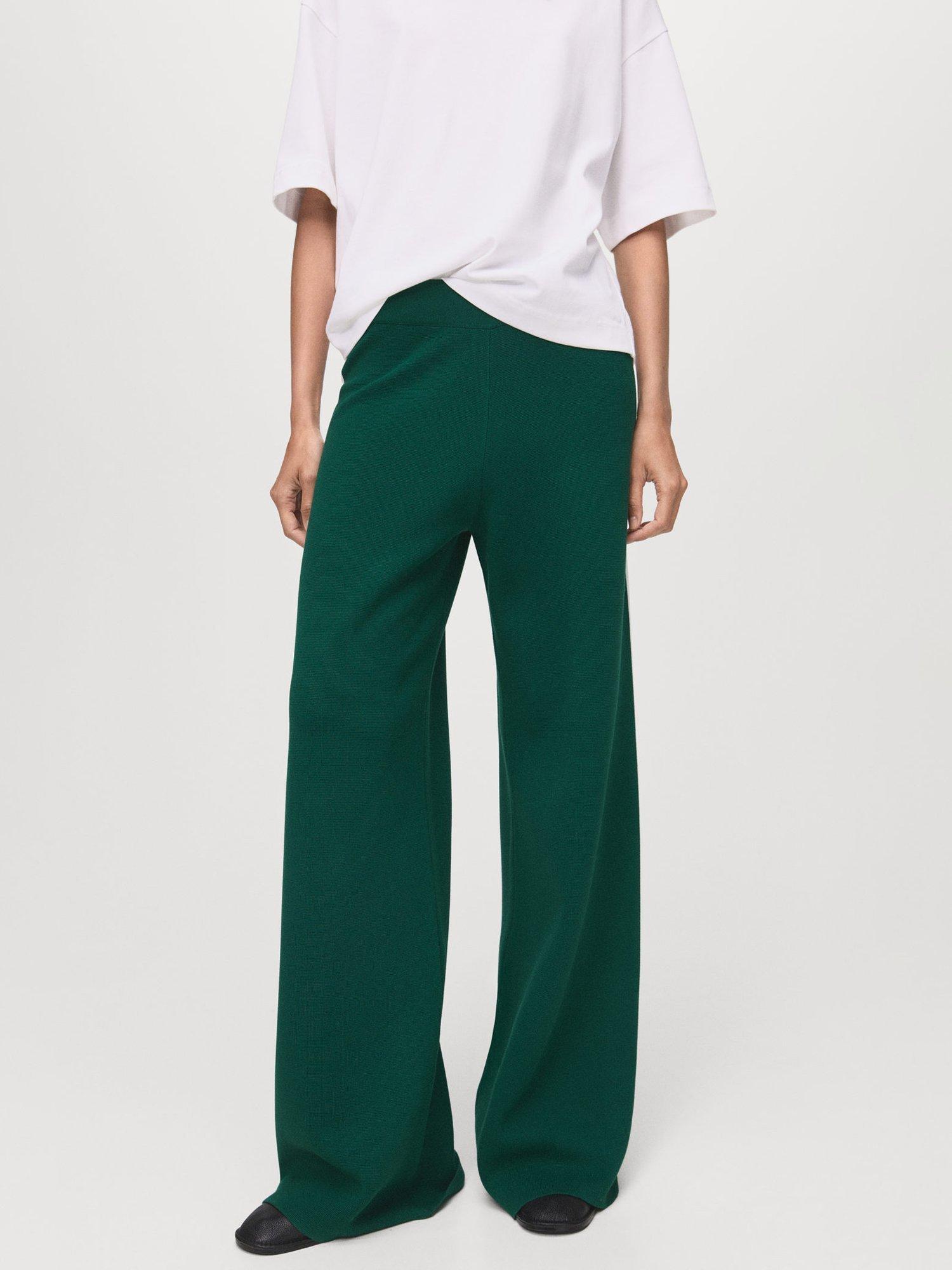 Product image 1 of 8, which shows Mango Roma Joggers, Dark Green, L