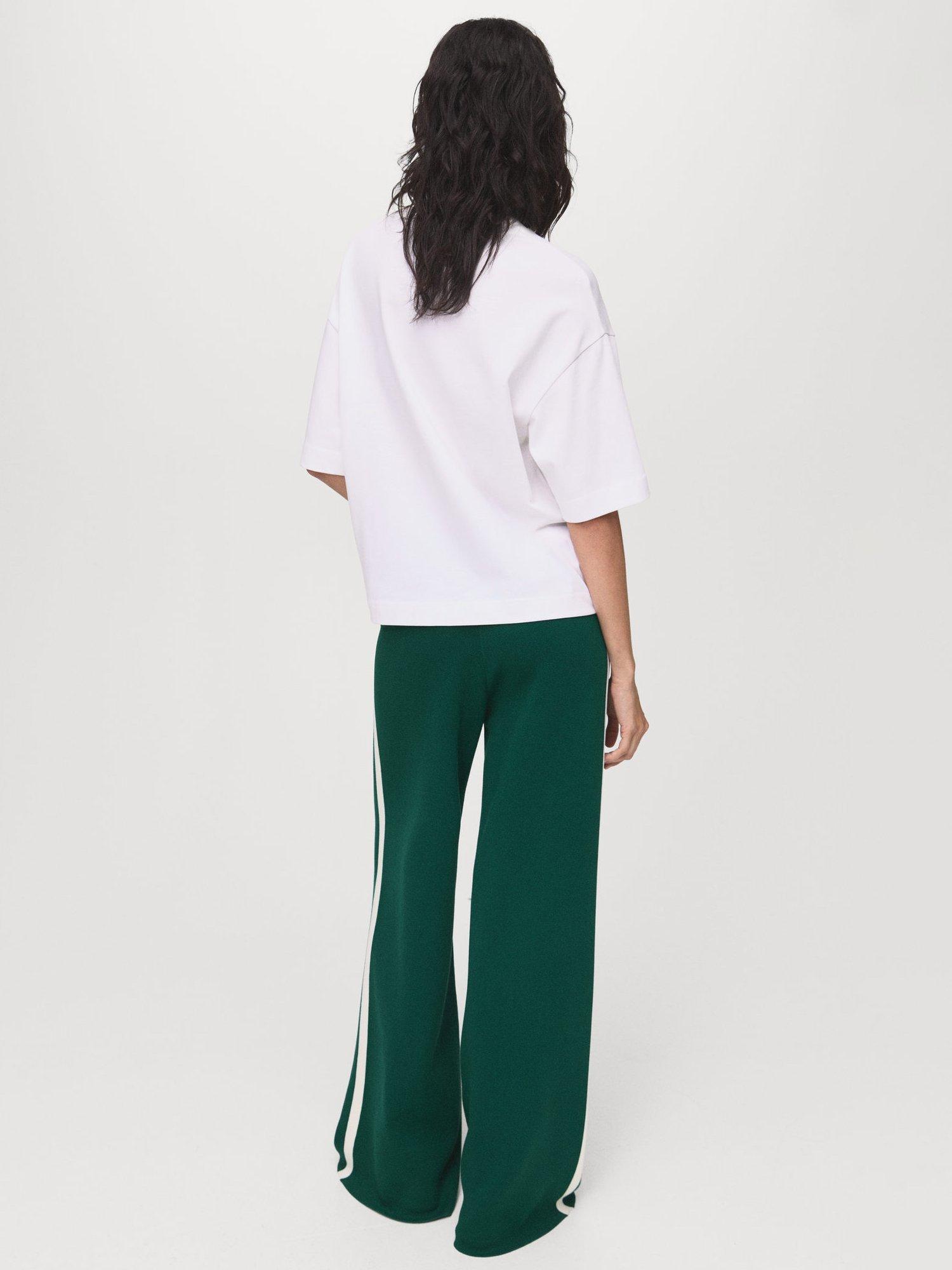 Product image 4 of 8, which shows Mango Roma Joggers, Dark Green, L