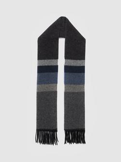 Rodd & Gunn Wool Jacks Point Rectangular Scarf - view 2, Denim Grigio