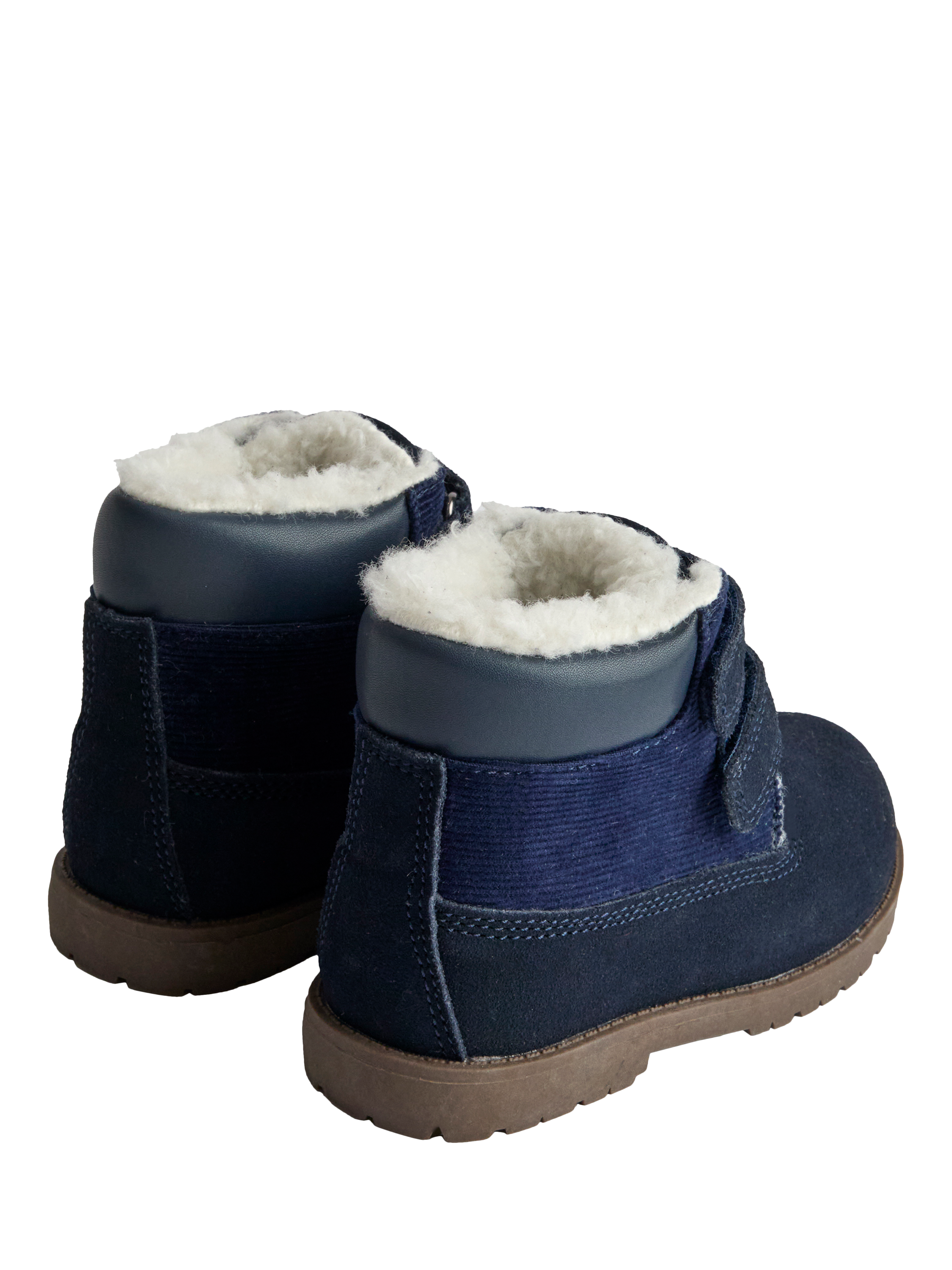 Product image 2 of 4, which shows JoJo Maman Bébé Cord Double Strap Boots, Navy, EU24