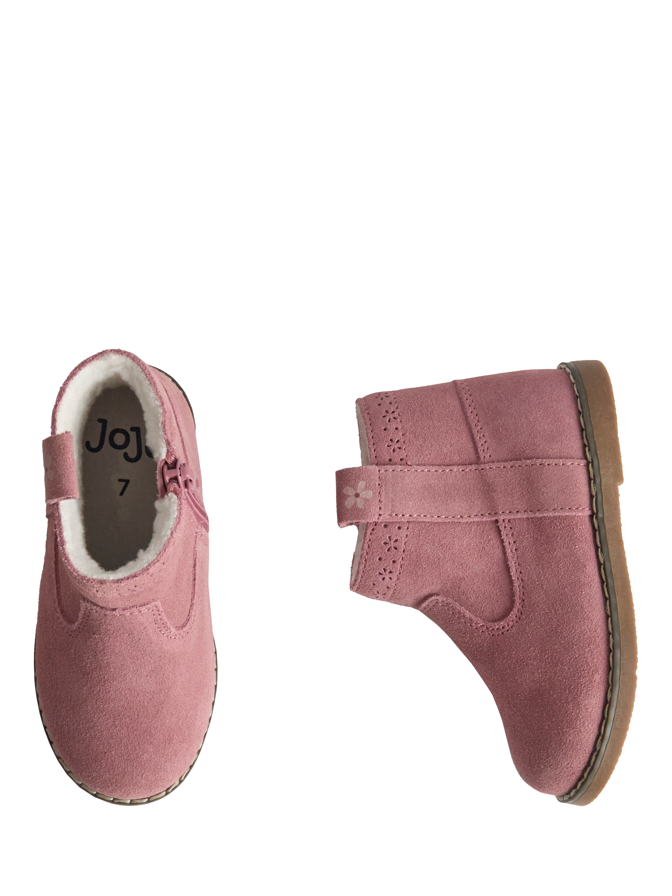 Product image 5 of 5, which shows JoJo Maman Bébé Kids' Cosy Lined Boots, Pink, EU24