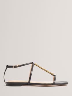 Ted Baker Laarisa Crystal T-Bar Sandals, Black, Black