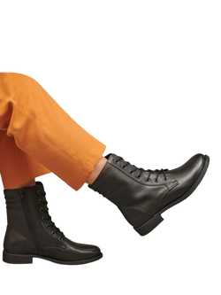 Josef Seibel Simona 01 Leather Ankle Boots, Black - view 2, Black