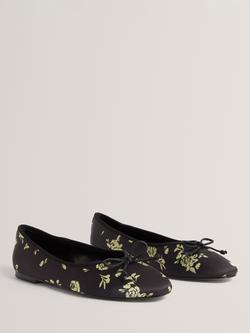 Ted Baker Daphnei Floral Ballerina Pumps, Black - view 2, Black