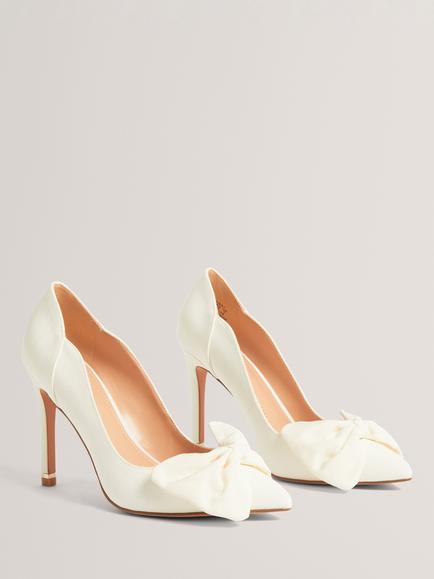 Ted Baker Laissy Bow Court Shoes, Ivory - view 2, Ivory