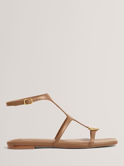 Ted Baker Audreii Leather Strappy Gladiator Sandals, Tan, Tan