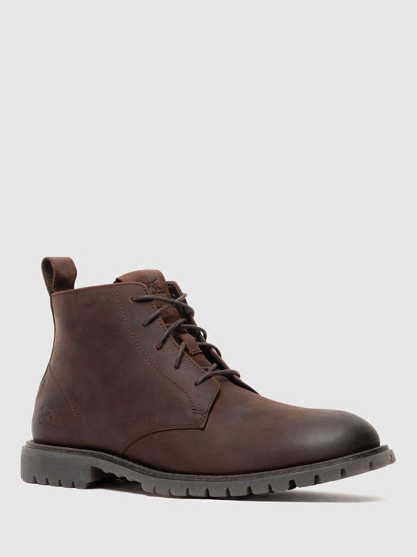 Product image 2 of 10, which shows Rodd & Gunn Clearview Leather Chukka Boots, Redwood, 6