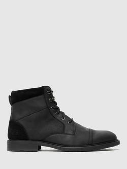 Rodd & Gunn Durham Leather Military Boots, Redwood, Onyx