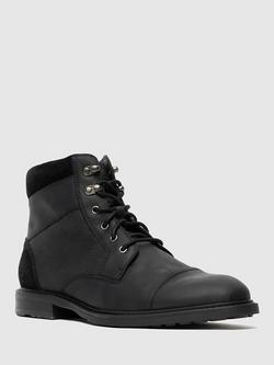Rodd & Gunn Durham Leather Military Boots, Redwood - view 2, Onyx