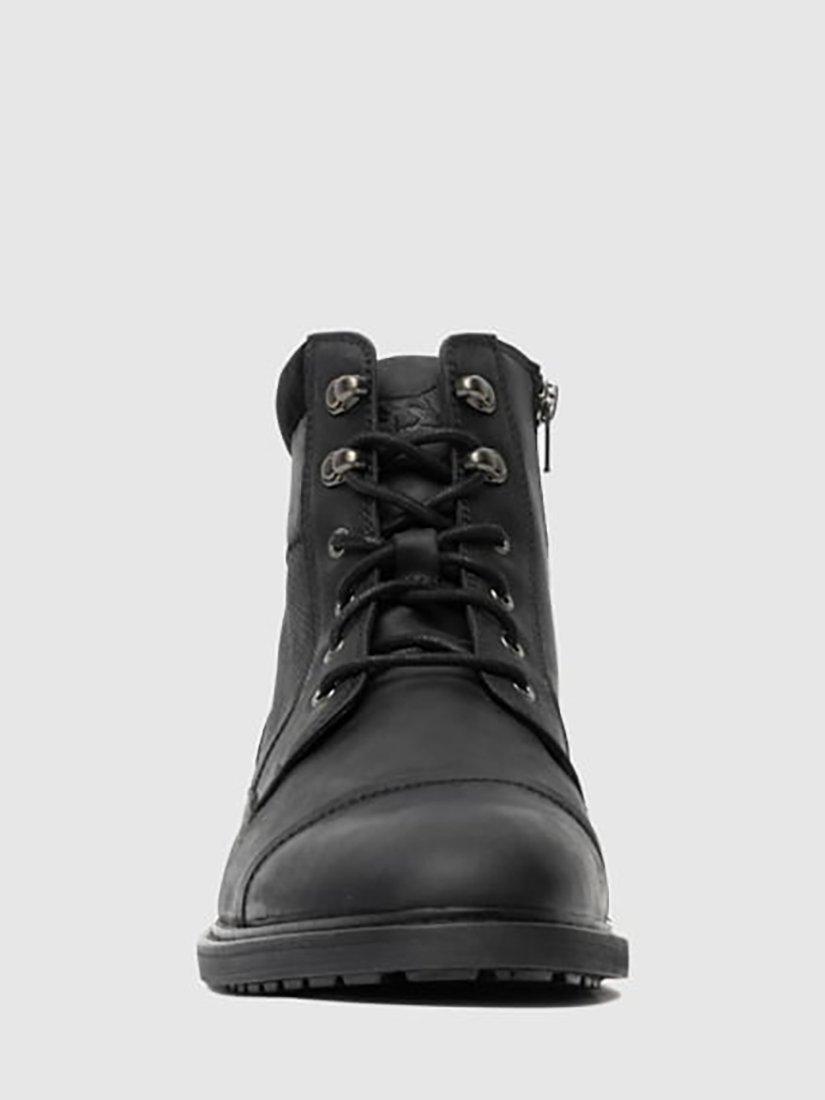 Product image 4 of 10, which shows Rodd & Gunn Durham Leather Military Boots, Onyx, 6