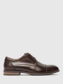 Rodd & Gunn Loburn Leather Derby Shoes, Chocolate