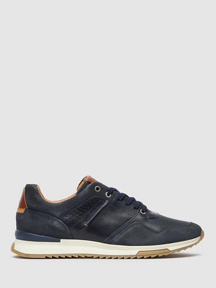 Rodd & Gunn Albury Lace Up Leather Trainers, Navy