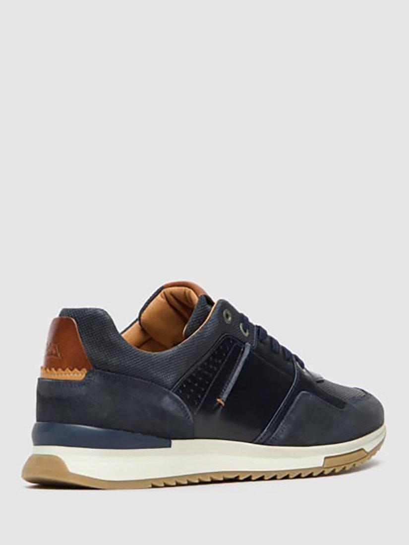 Product image 3 of 10, which shows Rodd & Gunn Albury Lace Up Leather Trainers, Navy, 7
