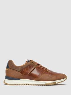 Rodd & Gunn Albury Lace Up Leather Trainers, Cognac
