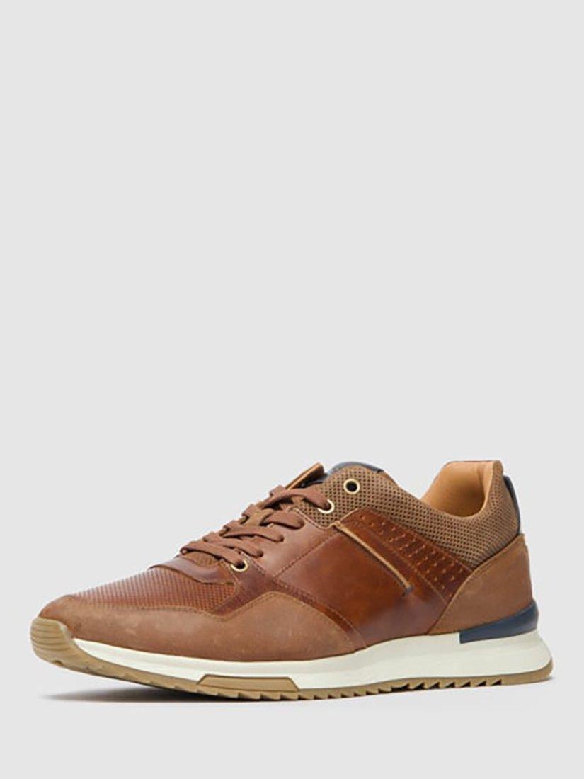 Product image 10 of 10, which shows Rodd & Gunn Albury Lace Up Leather Trainers, Cognac, 7