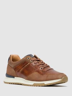 Rodd & Gunn Albury Lace Up Leather Trainers - view 2, Cognac