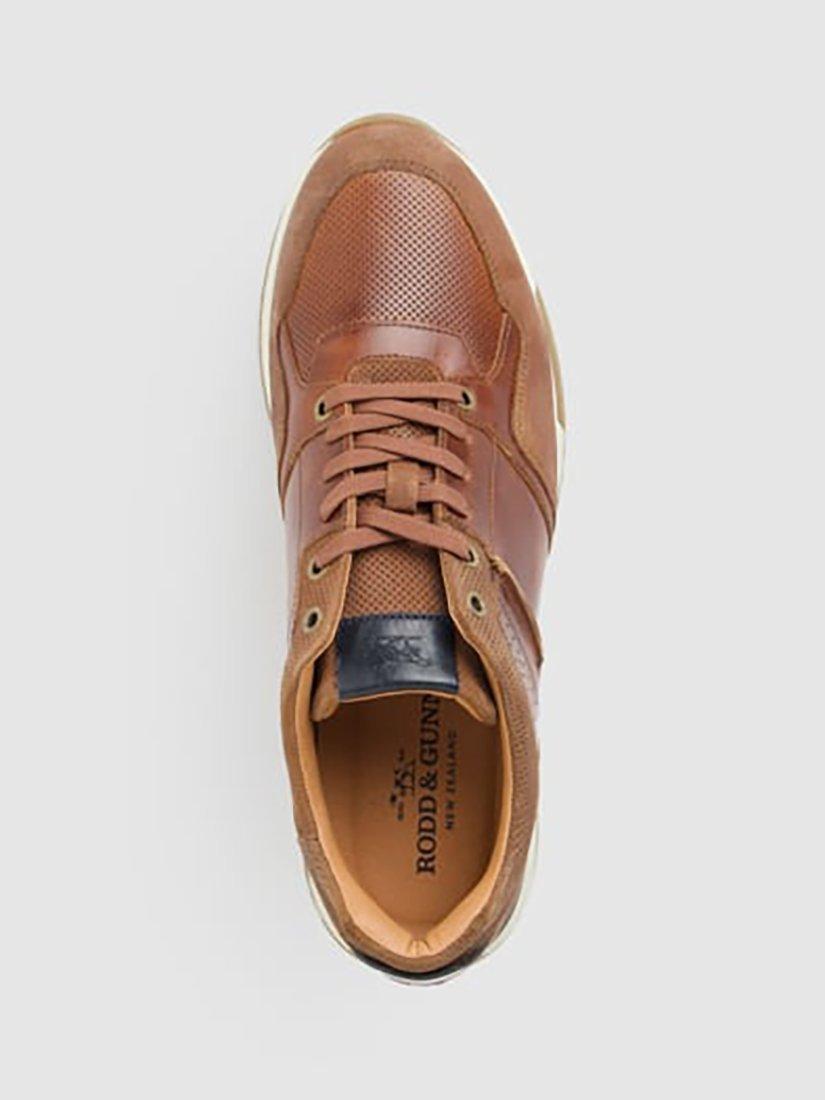 Product image 7 of 10, which shows Rodd & Gunn Albury Lace Up Leather Trainers, Cognac, 7