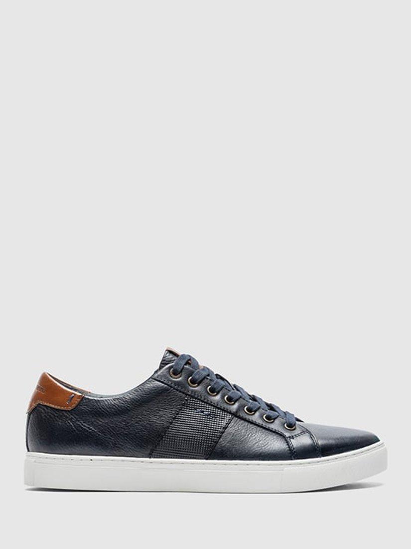 Product image 1 of 10, which shows Rodd & Gunn Endeavour Cruise Leather Trainers, Navy, 6