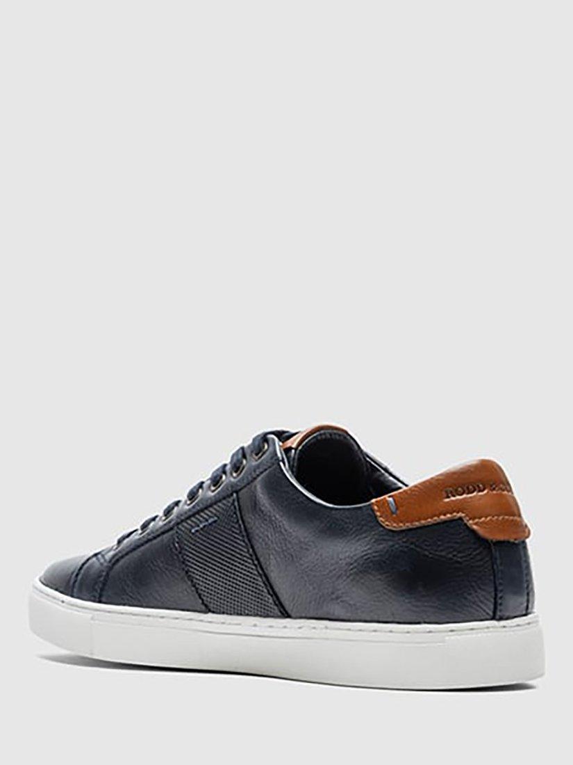Product image 3 of 10, which shows Rodd & Gunn Endeavour Cruise Leather Trainers, Navy, 6
