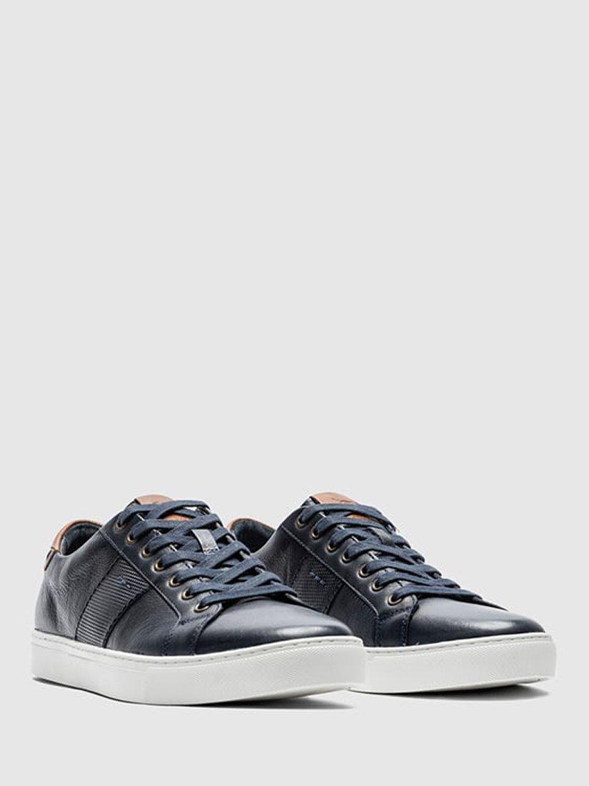 Product image 8 of 10, which shows Rodd & Gunn Endeavour Cruise Leather Trainers, Navy, 6