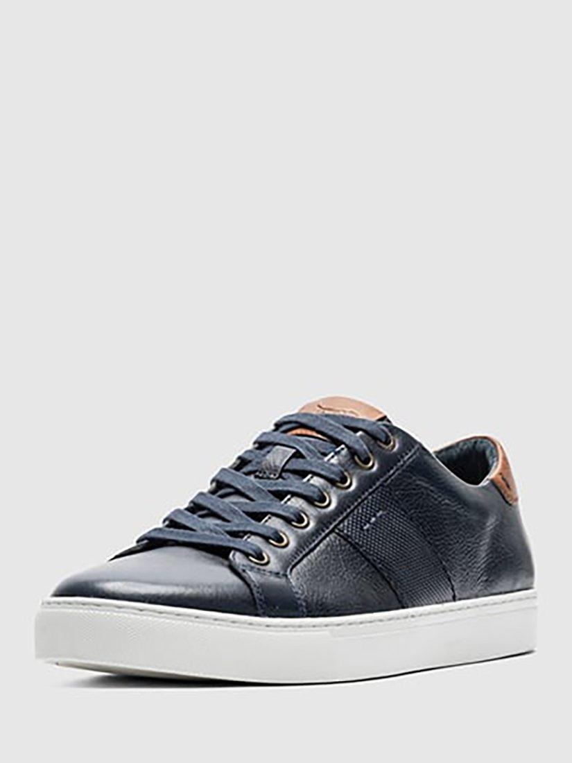 Product image 9 of 10, which shows Rodd & Gunn Endeavour Cruise Leather Trainers, Navy, 6